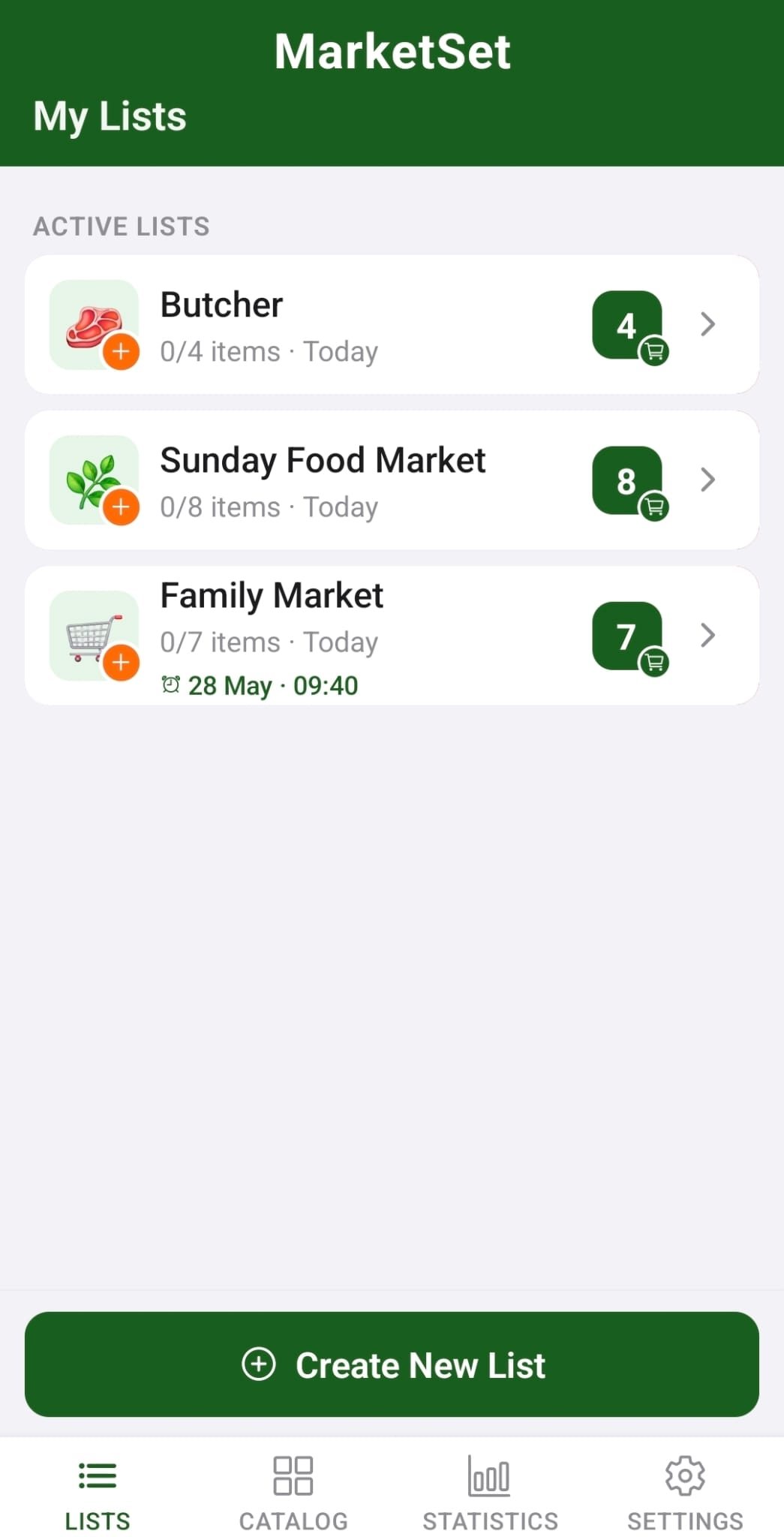 Shopping Lists